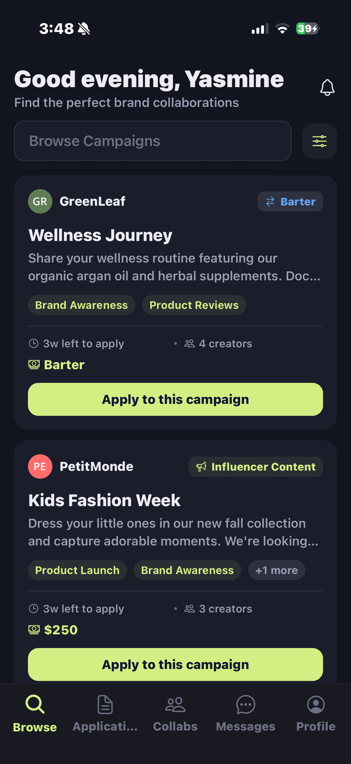 App screenshot 1